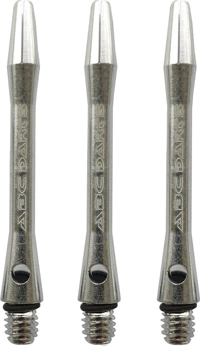 ABC Darts - Dart Shafts - Aluminium Zilver - In Between - 3 Sets (9 stuk)