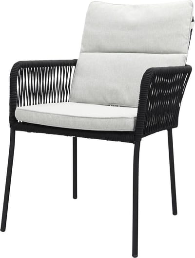 Teresa dining rope tuinstoel - Black