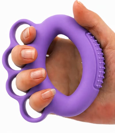 Siliconen Vingertrainer 50LB – Grip Trainer & Finger Exerciser – Handtrainer voor Kracht, Revalidatie & Flexibiliteit – Vingerstretcher – Paars