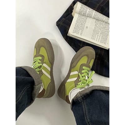 Retro Echt Lederen Duitse Trainingsschoenen voor Dames Lente en Zomer Nieuw Veelzijdig Ademend Zachte Zool Skateboard Schoenen Casual Sneaker 39