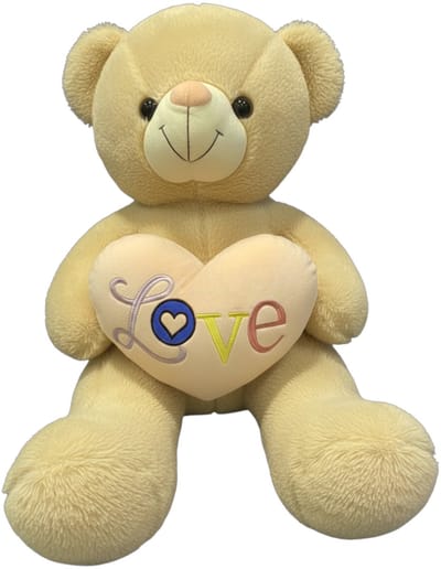 Knuffelbeer 50cm Beige - Zachte Pluche Teddybeer - Knuffel Voor Kinderen en Volwassenen - Ideaal Cadeau - Knuffeldier