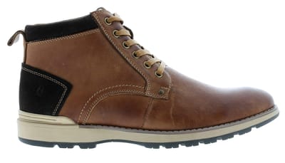 Hush puppies dean lederen herenlaarzen traagschuim tan