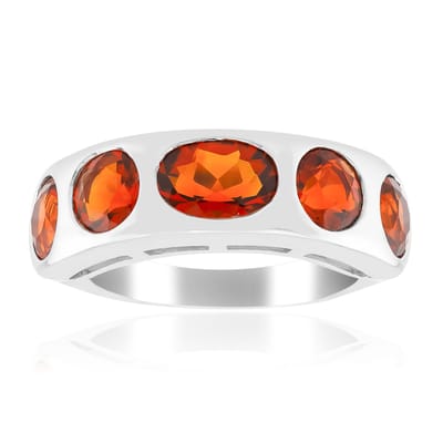 Cavill - Zilveren ring - 925 Sterling zilver gerhodineerd - 2,142 ct Madeira citrien uit Brazilië - Ovaal en rond geslepen stenen - Elegante ring