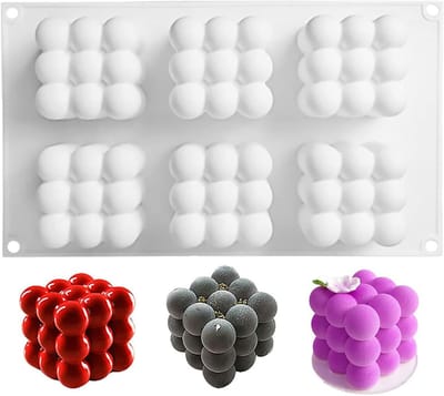 Handgemaakte Siliconen Mallen voor Non-Stick Bubble Kaarsen en 3D Chocolade, DIY Bakgereedschap voor Soaps en Puddingen