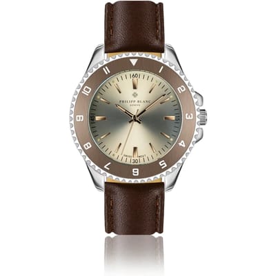 Lederen horloge Philipp Blanc Avenches
