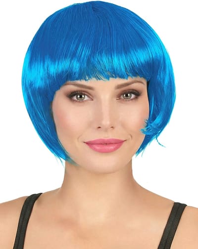Vegaoo - Korte blauwe aqua pruik voor vrouwen