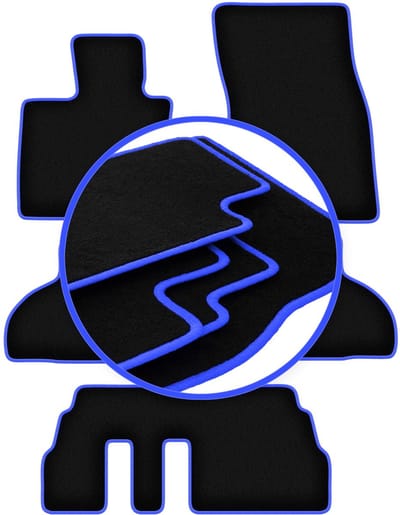 CARLUX-BLUE automatten voor: BMW X5 F15 7-zitter (2013-)