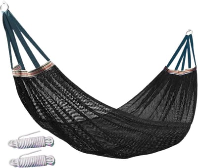 Outdoor Hangmat - Mesh Boom Hangmatten voor Buiten | Lichtgewicht Tuinmeubilair Boomschommel voor Balkon Patio Ontspanning Reizen Backpacken Achtertuin Wandelen Vakanties