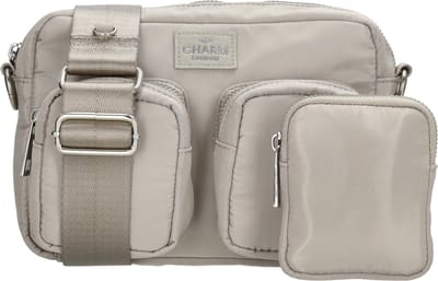 Charm London Odeon Schoudertas - Crossbody - Pastelkleuren - Praktisch - Stijlvol - Verstelbare/Afneembare Schouderband - Lichtgrijs