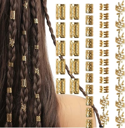Solidchoice- Dreadlocks Vlechtclip 40 Stuks - Dreadlock-Kralen - Spiraalclips - Haarsieraden - Haarvlecht Accessoires - Decoratie voor Dames en Heren
