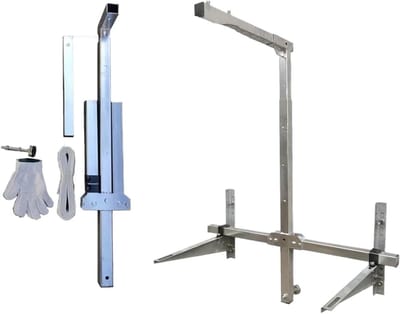 Airco Montage Lier - Hijsgereedschap Buitenunit - Onderhoud Op Hoogte - Opvouwbaar Schommelmodel - 5HP Unit - Zilver