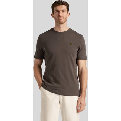 Lyle & Scott Slub effen gunmetal grijs T-shirt