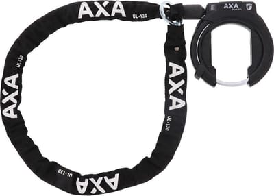 AXA Block XXL Ringslot Zwart + AXA ULC Insteekketting 130 cm 5,5 mm Zwart