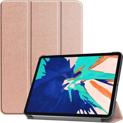 3-Vouw sleepcover hoes - Geschikt voor iPad Pro 11 inch (2020) - Rose Goud