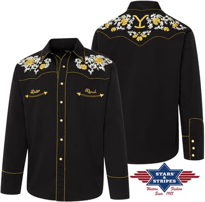 Heren Western overhemd Dorian Yellowstone Stars&Stripes maat M