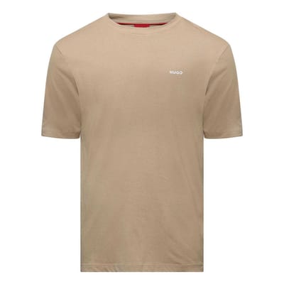 Hugo Heren borst Logo Regular T-Shirt (Beige)