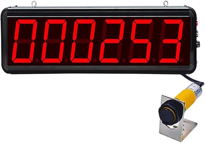 Digitale Teller - Led Display - Productie Tellen - Verstelbare Inductie - 6 Cijfers - Rood