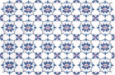WC mat 60x40 cm - Antislip - Modern - Patroon - Blauw - Roze - Toiletmat - Vloermat - Douchemat - Toilet tapijt - Toiletmatten