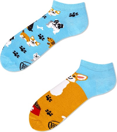 Many Mornings unisex enkelsokken - Playful Dog Low - Unisex - Maat: 35 - 38