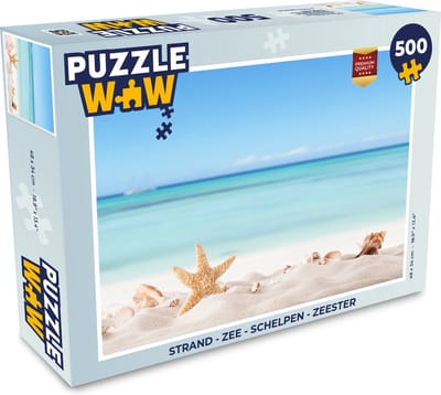 Puzzel Strand - Zee - Schelpen - Zeester - Legpuzzel - Puzzel 500 stukjes