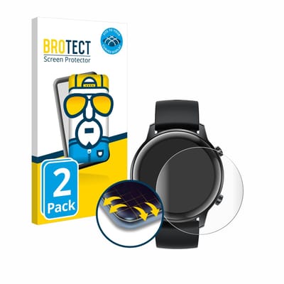 BROTECT - Screenprotector voor Honor Watch Magic 2 (42 mm) - Folie Beschermfolie transparant volledig dekking - 2 Stuks