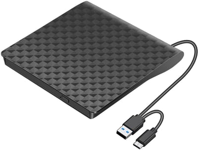 Oneay Externe dvd-drive, USB 3.0 cd/dvd+/dvd-speler, draagbaar, cd-rom-brander, geschikt voor laptop en desktop-pc