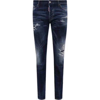 Dsquared2 Slim Jean Faded Worn Wash Blue Jeans