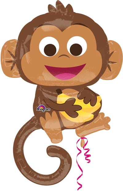 Amscan - Folieballon Happy Monkey 63 cm x 91 cm