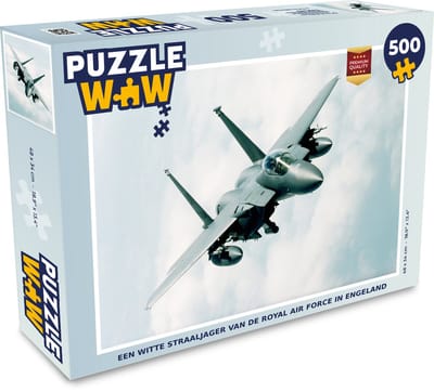 Puzzel Een witte straaljager van de Royal Air Force in Engeland - Legpuzzel - Puzzel 500 stukjes