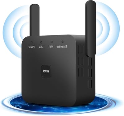 Wifi Versterker - Internet Booster - Draadloos Internet - Dubbele Antennes - 85 x 62 x 74 cm - Zwart