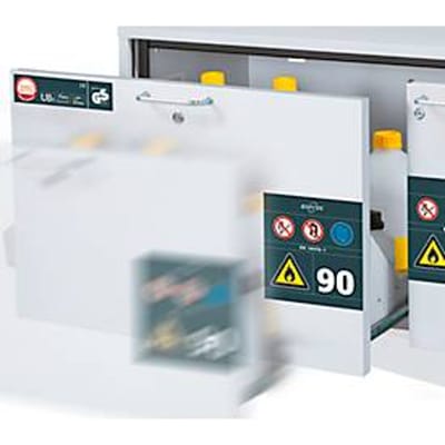 Soft-close functie, voor asecos veiligheidskasten van de serie UB90, mee te bestellen.