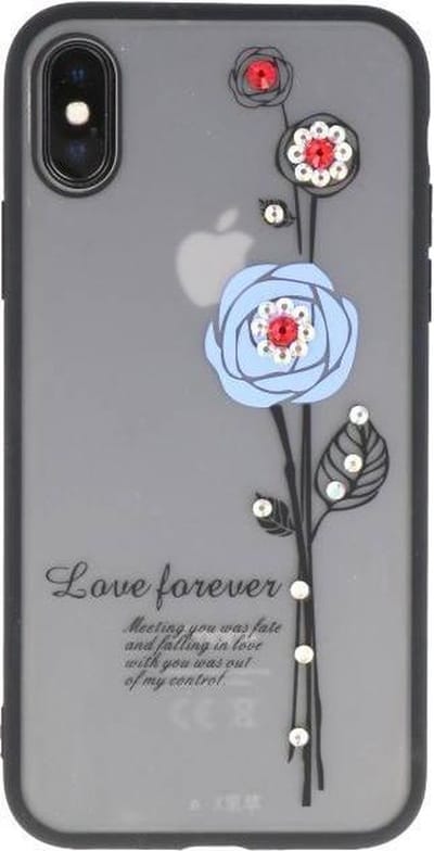 Love forever hoesjes cases Geschikt voor iPhone X blauw