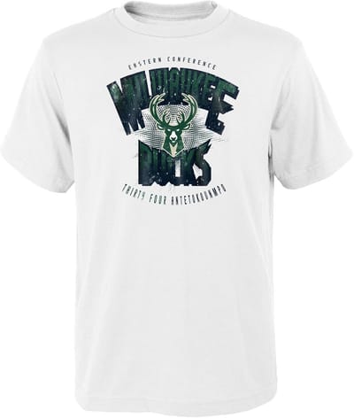 Basketbal T-shirt Heren Nummer 34 Grote Boog Logo Wit - Sportkleding