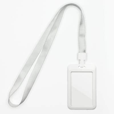 Houderset ID Kaarthouder met Lanyard - Wit, Transparant Venster voor Werk of School