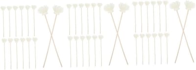 Aroma Diffuser Rotan - Geurverspreider Stokjes - Huis Geur Verspreiden - Bloem Ontwerp - 90 Stuks - Beige