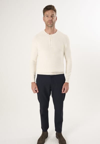 Felix Hardy Ronde Hals Trui - Pullover - Sweater - %100 Katoen Heren Ecru - 2Xl