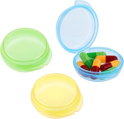 Famanu – Mini pillendoos set van 3, compacte tablettencontainers voor tas of broekzak