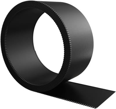 Metalen Gazonrand - 15 cm Hoog - Gegalvaniseerde Palissades Met Getande Rand - Weerbestendige Gazonrandstenen - 15 m Lang - Flexibele Tuinrand - Voor Tuin, Gazon, Maairand En Hekken (Zwart) NAIZY