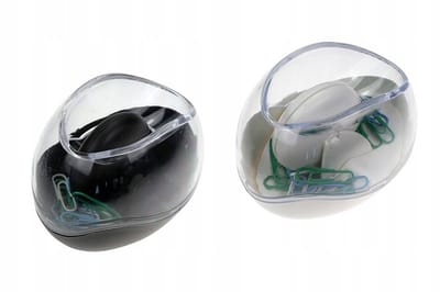 Magnetische nietjesdispenser ovaal met 20 nietjes
