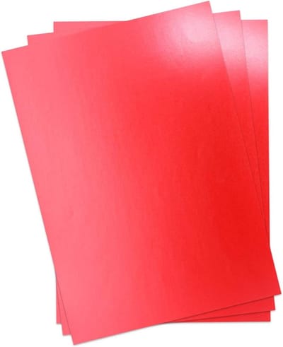 Metallic papier - Knutselpapier glanzend - Kaarten maken - Intensieve metaalglans - 250 vellen A4 - Rood