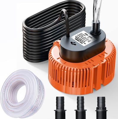Waterpomp - Afvoerpomp Dompelpomp - Zwembad Leegpompen - Stil en Krachtig - 3000 Liter Per Uur - Oranje