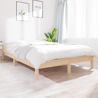 vidaXL - Bedframe - massief - grenenhout - 120x200 - cm