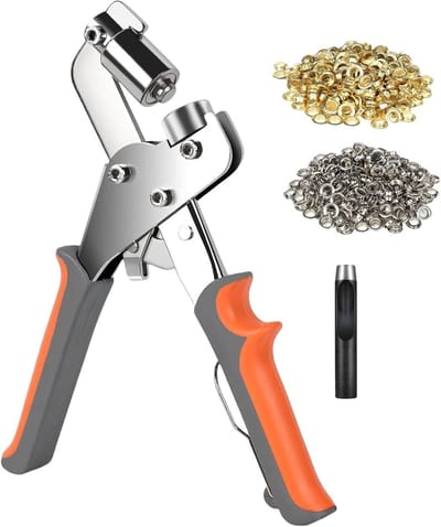 Professionele Oogtangen Set met 500 Oogjes van 10 mm, Inclusief Montagegereedschap en Magnetische Drukpers van Gehard Staal