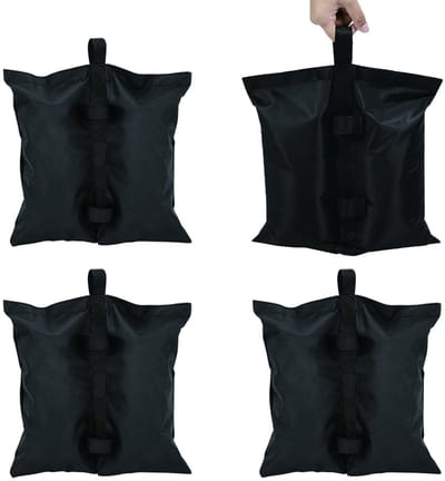 Dailygoods- Zandzakken 4 stuks - Gewichten voor paviljoen - Zandzakken voor partytent - Verzwaring voor tenten - 800D Oxford-stof - 34 x 34 cm - Gewichtzakken