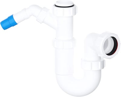Waterafvoer Kit - Gootsteen Afvoer - Keuken Wasmachine - Telescopische Verstelbaar - 40Mm 75Mm Seal - Wit