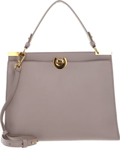 COCCINELLE Leren Schoudertas Binxie Handbag Grained Leather Powder Pink Beige