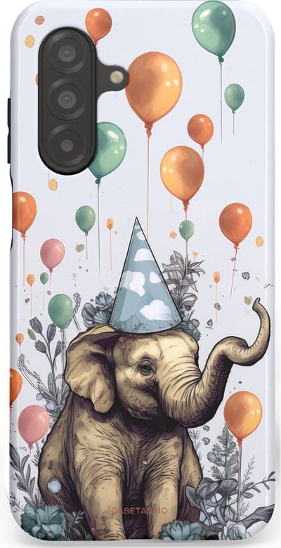 Casetastic Hoesje Geschikt voor Samsung A26 - Stijlvolle Beschermende Duo-layer Case - Olifant Verjaardag