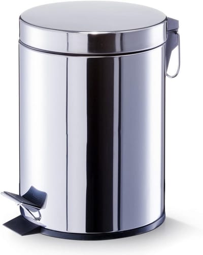 Kleine Pedaalemmer - 5 Liter Afvalbak met Deksel voor Badkamer of Toilet