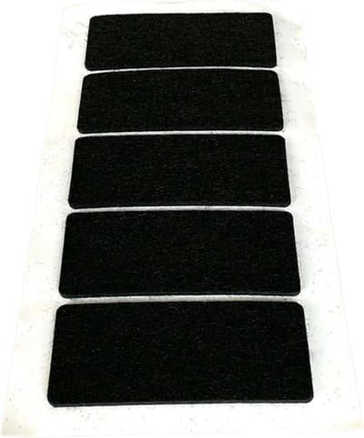 FSW-Products - Zelfklevende Viltjes Zwart – 5 Stuks - 40x90 mm - Antikras Vilt - Meubelvilt voor Rechthoekige Poten - Vloerbeschermers - Plakvilt voor Stoelpoten - Vloerglijders