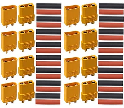 Premium XT-90 Batterijaansluitingen voor Hoge Stroom - 8 Paar Aansluitingen met Krimpkous